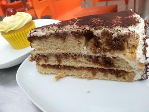 vegan tiramisu cake, lemon cupcake at Loving Hut - North Laine in Brighton