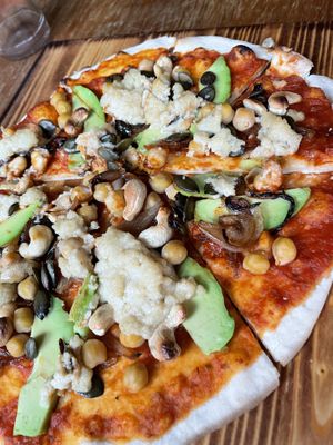 #3 high protein with avocado, cashews, chickpeas, pumpkin seeds, and cheese  at Pizza LAB in Leipzig