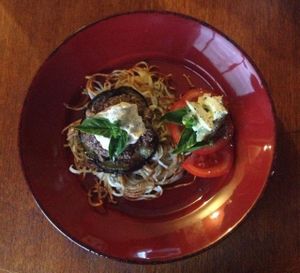 Eggplant steaks at The Conscious Caravan - Food Van in Castlemaine