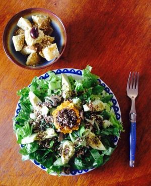 Roast pumpkin salad, all vegan at The Conscious Caravan - Food Van in Castlemaine