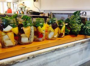 green smoothie, with dragonfruit at The Conscious Caravan - Food Van in Castlemaine