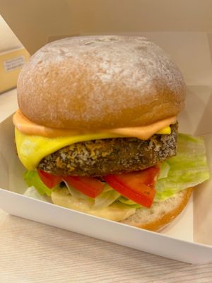 One Vegan Burger (Photo by Joan Chan) at One Vegan Shop in New Territories