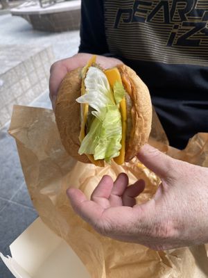 Double Decker Sheese Burger  at One Vegan Shop in New Territories