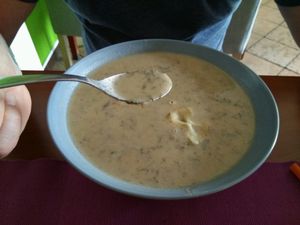 zupa pieczarkowa  at Kolorowy Talerz in Tychy