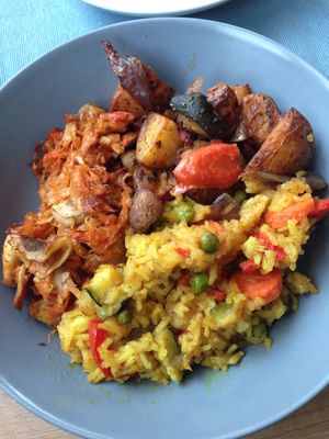 Mix of 3 dishes at Kolorowy Talerz in Tychy