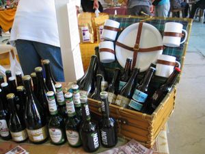 artesan beers at Mercado Ecologico Viveros El Algarrobo in Vinuela