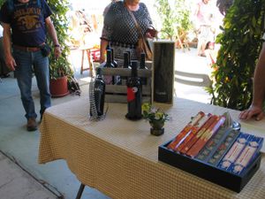 Organic wine at Mercado Ecologico Viveros El Algarrobo in Vinuela