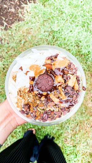 Maca bowl at Pulp + Sprout Juice Bar and Vegan Cafe in Asheville