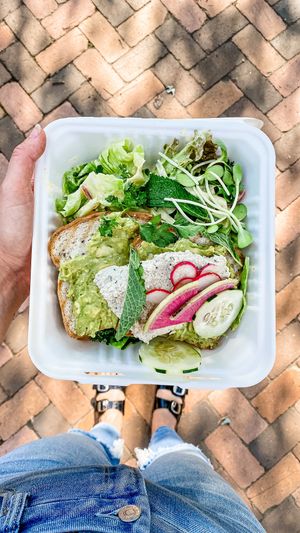 Avocado toasty at Pulp + Sprout Juice Bar and Vegan Cafe in Asheville