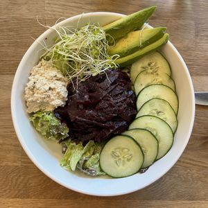 Up-Beet Salad  at Pulp + Sprout Juice Bar and Vegan Cafe in Asheville