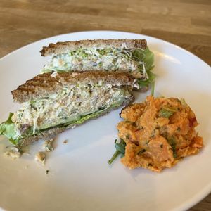 Chickpea Caesar Sandwich  at Pulp + Sprout Juice Bar and Vegan Cafe in Asheville