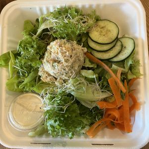 Chickpea Caesar Salad to go    at Pulp + Sprout Juice Bar and Vegan Cafe in Asheville
