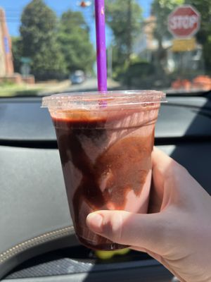 Chocolate Cherry Smoothie  at Pulp + Sprout Juice Bar and Vegan Cafe in Asheville