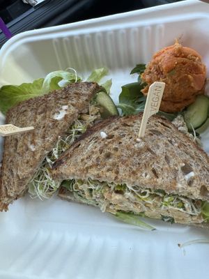 Buffalo Chickpea sandwich   at Pulp + Sprout Juice Bar and Vegan Cafe in Asheville
