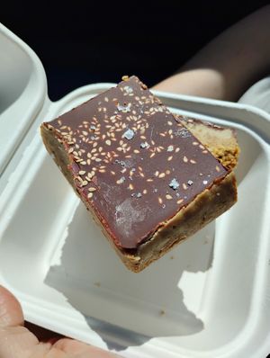 Millionaire Shortbread 😍  at Pulp + Sprout Juice Bar and Vegan Cafe in Asheville