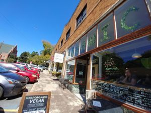 Store Front at Pulp + Sprout Juice Bar and Vegan Cafe in Asheville