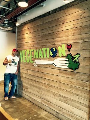 Kimatni enjoying VegeNation for the first time at VegeNation in Las Vegas