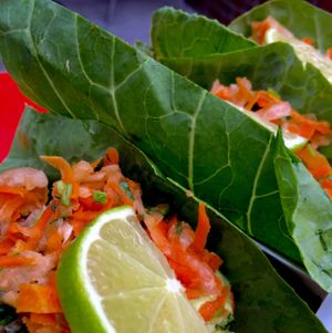 Ellen Degeneres raw tacos. at VegeNation in Las Vegas