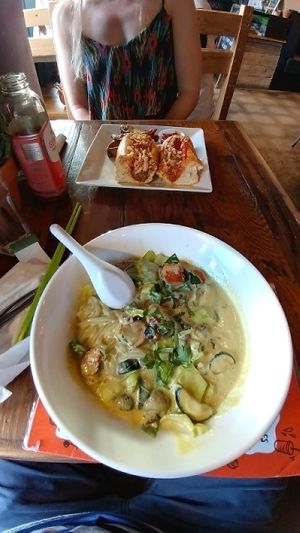 Thai dish and grinder sandwich at VegeNation in Las Vegas