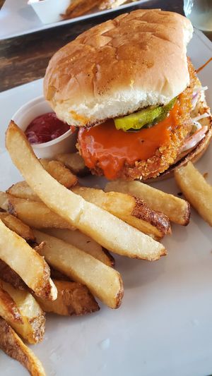 Chicken sandwich at VegeNation in Las Vegas