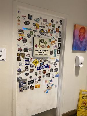 Love all the stickers at VegeNation in Las Vegas