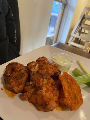 Cauliflower wings at VegeNation in Las Vegas