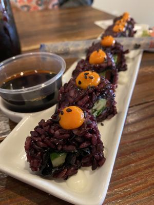 Vegan sushi rolls at VegeNation in Las Vegas