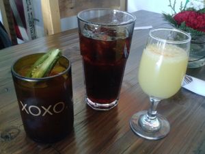 Bloody Mary, mimosa and cold brew coffee at VegeNation in Las Vegas