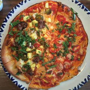 half and half pizza at VegeNation in Las Vegas