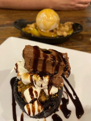 The chocolaty goodness a must in my opinion. And an appearance of the apple cobbler in the back.  at VegeNation in Las Vegas