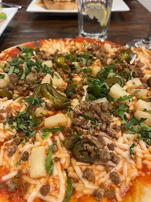 Spicy picante pineapple pizza at VegeNation in Las Vegas