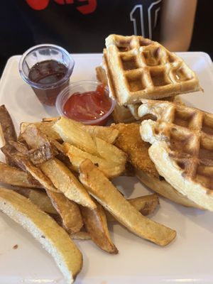 Chicken and Waffles   at VegeNation in Las Vegas