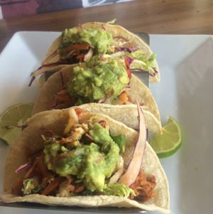 East West Tacos with Korean jackfruit  at VegeNation in Las Vegas