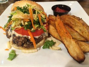 burger at VegeNation in Las Vegas