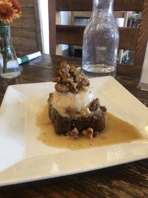 Special dessert: warm banana bread with vanilla ice cream   at VegeNation in Las Vegas