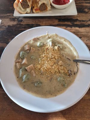 Chicken pot pie gnocchi (taste >> look) at VegeNation in Las Vegas