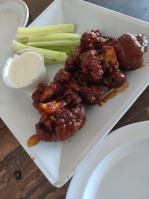 Bbq cauliflower wings at VegeNation in Las Vegas
