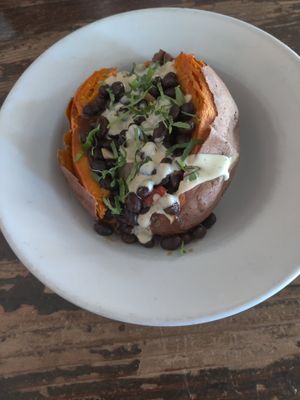 Stuffed sweet potato at VegeNation in Las Vegas