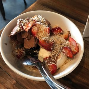 Kids-sized ice cream, but they spruced it up!  at VegeNation in Las Vegas