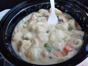 Chicken Pot Pie Gnnochi to go :) at VegeNation in Las Vegas