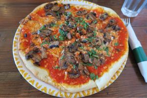 Mushroom Pizza at VegeNation in Las Vegas