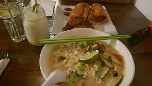 curry & meatball sandwich at VegeNation in Las Vegas