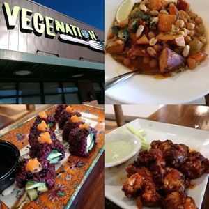 ?, cauliflower wings, out of Africa dish at VegeNation in Las Vegas