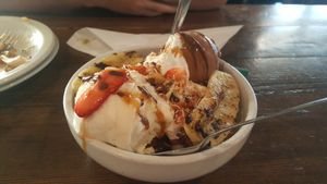 brownie sundae at VegeNation in Las Vegas