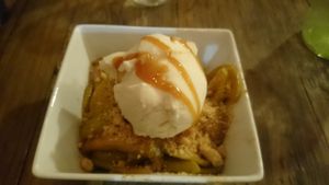 Warm apple cobbler at VegeNation in Las Vegas