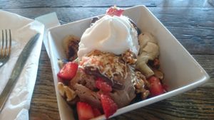 brownie sundae at VegeNation in Las Vegas