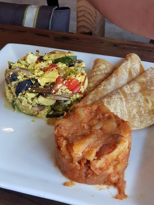 Tofu Scramble is delicious!  Visit Sept 3rd 2018. at VegeNation in Las Vegas