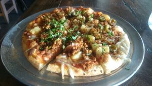 Spicy picante pineapple pizza  at VegeNation in Las Vegas