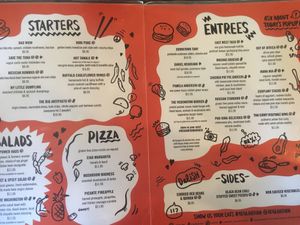 Menu at VegeNation in Las Vegas