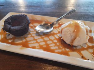 CRAZY GOOD LAVA CAKE at VegeNation in Las Vegas